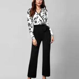 Floral Print V-Neck Jumpsuit-image-61