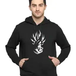 Graphic Print Hoodie with Kangaroo Pockets-38