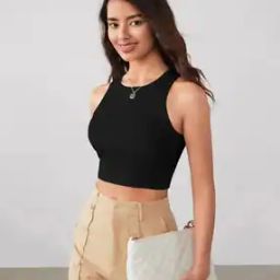 Women Slim Fit Crop Tank Top-image-55