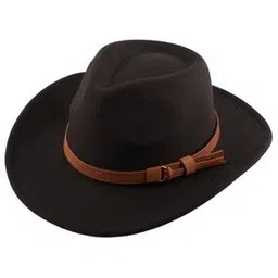 Men Belted Fedora Hat with Wide Brim-image-34