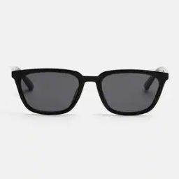 Men Fold-able Square Sunglasses with Black Frame and Dark Lenses-image-45