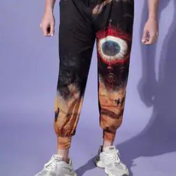Men Mid Rise Graphic Track Pants   -image-104