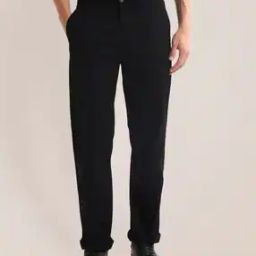 Men Riley Straight Fit Flat-Front Trousers-picture-27