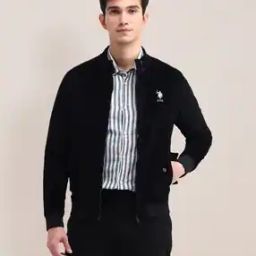 Men Regular Fit Zip-Front Bomber Jacket-picture-37