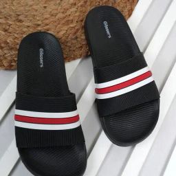 glissers Men Open-Toe Slip-On Slides with Stripes image 1
