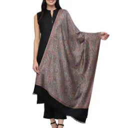 Paisley Print Stole with Fringes-image-17