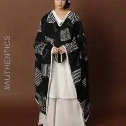 Handblock CottonDupatta with Lace Border-13