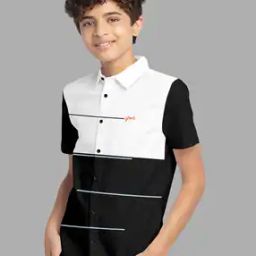 Colour-Block Regular Fit Shirt with Spread Collar-image-0