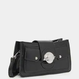 styli Women Stitch And Stud Detail Twist Lock Shoulder Bag-picture-8