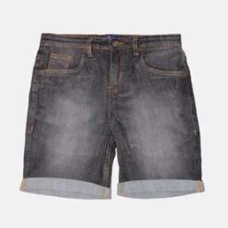Flat Front Denim Shorts-image-56