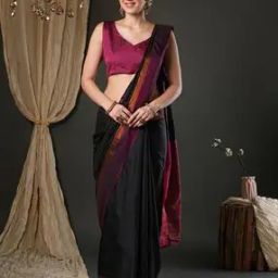 Women Silk Traditional Saree   -image-8