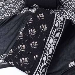 Women Cotton Self-design Unstitched Dress Material-image-4