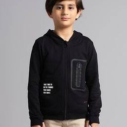 Boys Sustainable Printed Knit Hooded Jacket-image-2