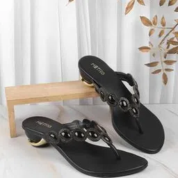 Chunky Heeled Sandals With Synthetic Upper-image-61