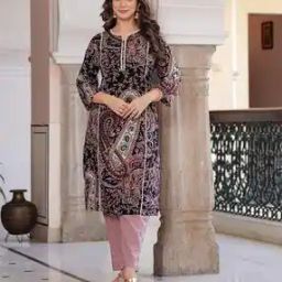 Women Paisley Print Straight Kurta -image-27