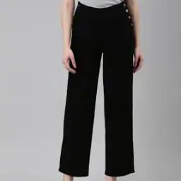 Wide Leg Jeans with Side Buttons-image-49