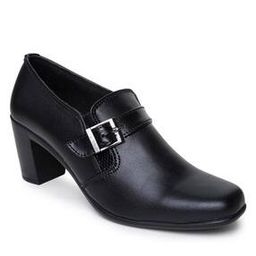 Chunky Heeled Shoes with Buckle Detail-image-17