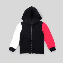 Colourblock Zip-Front Hooded Sweatshirt-picture-30
