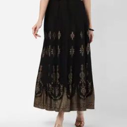 Floral Print Flared Skirt -image-71