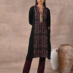 Women Embroidery A-line Kurta-image-42