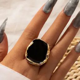 Gold-Plated Crystal-Studded Cocktail Ring-image-18