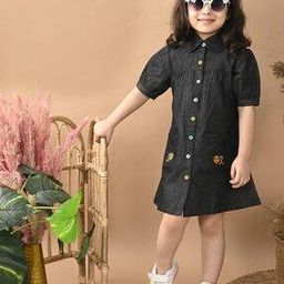Girls Graphic Print A-Line Dress-picture-15