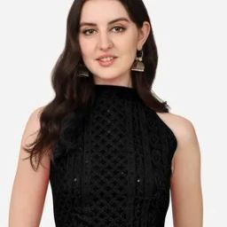 Women Embroidery Back Open Blouse-image-56