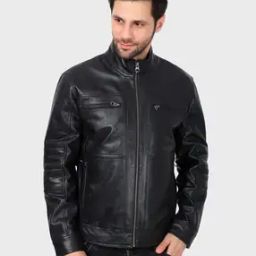 Men Regular Fit Bikers Jacket-picture-11