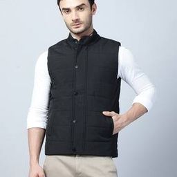 Men Quilted Regular Fit Gillet with Slip Pockets-picture-50