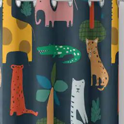 Animal Print Long Door Curtain-image-4