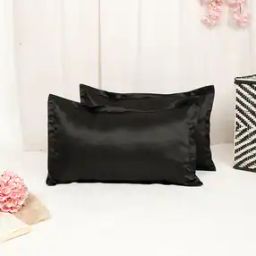 Set of 2 Silky Satin with Flange Border Pillow Cover  -picture-24