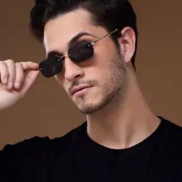 Men UV-Protected Rectangular Sunglasses-9032MG4321-6