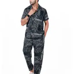 Paisley Print Shirt & Shorts Co-Ord Set-image-45
