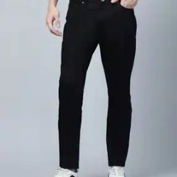 Men Flat-Front Slim Fit Trousers-image-93