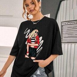 Women Graphic Print Round-Neck T-Shirt-image-86