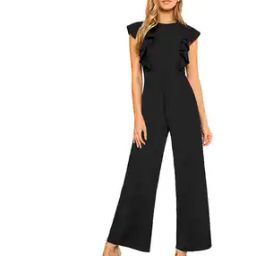 Short-Sleeves Jumpsuit with Ruffle Detail-picture-34
