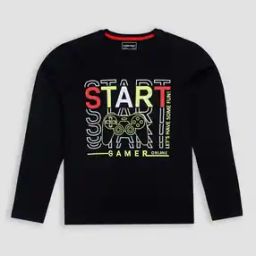 Boys Regular Fit Printed Crew-Neck T-Shirt-image-20