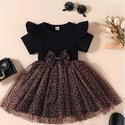 Girls Animal Print Fit & Flare Dress-picture-46