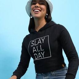 Typographic Hoodie with Ribbed Hem-picture-27