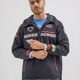 Men Typographic Print Jacket with Full Sleeves-picture-34