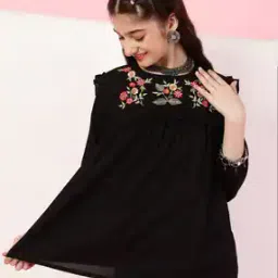 ishti Girls Regular Fit Embellished Top-picture-4