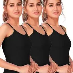 Pack of 3 Women Cotton Camisole -image-55