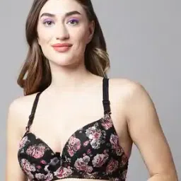 Floral Print T-Shirt Bra-picture-29