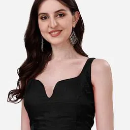 Women Silk Back Open Blouse-image-29