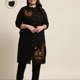 Embellished A-line Kurta-image-2