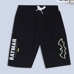 Boys Batman Print Regular Fit Shorts-picture-2