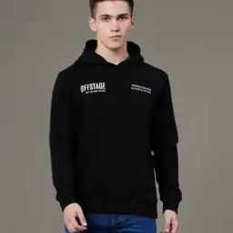 Men Typographic Print Regular Fit Hoodie-image-3