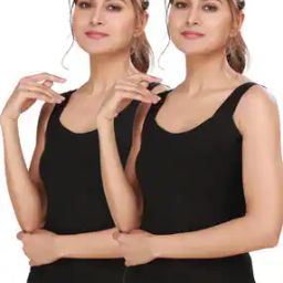 Pack of 2 Women Camisoles with Adjustable Straps-image-49