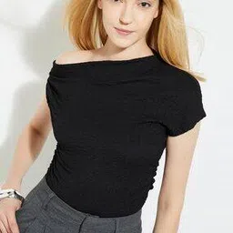 max Women Stylised Fit One Shoulder Top-picture-26