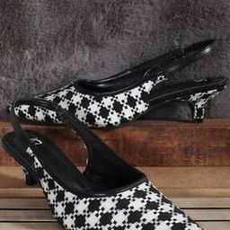 Women Pointed-Toe Slingback Kitten Heeled Shoes-image-10